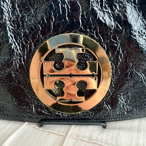 Tory Burch Oversized Metallic Leather Clutch - Picture 3 of 6